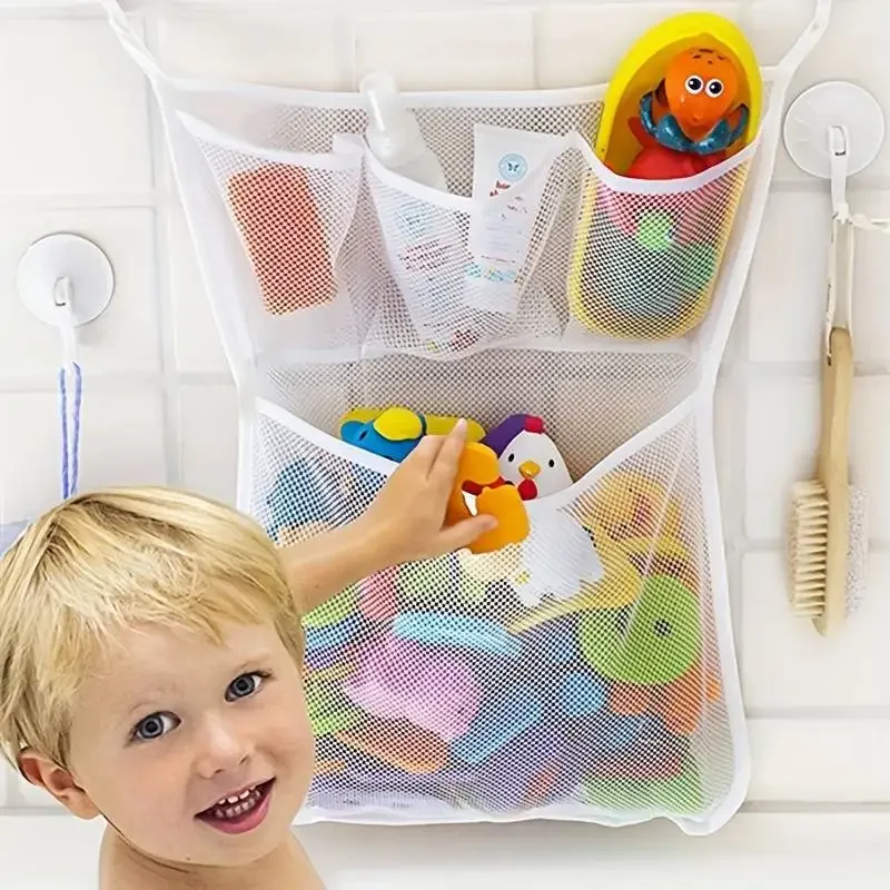 Home Bathroom Organizer - Baby Shower Bath Toys White Baby