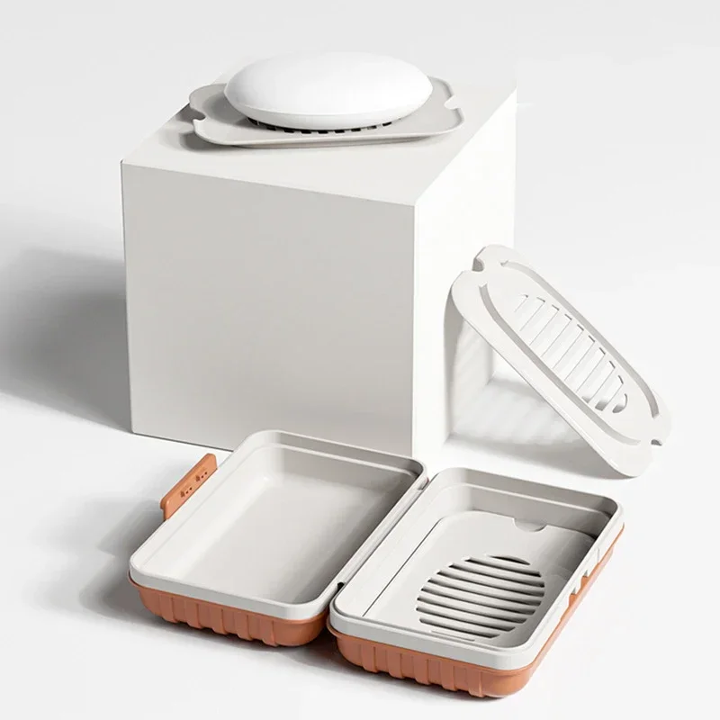Home Essentials Bathroom Storage - Plastic Soap Dish with Lid for