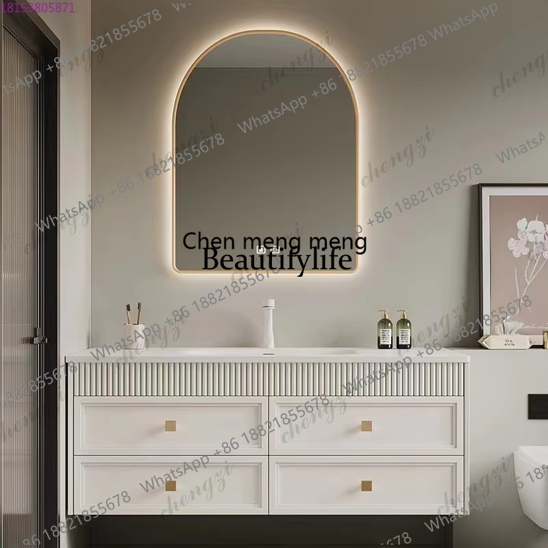 Home Bathroom Vanity Combo - 03 Luxury French Cream Style Bathroom