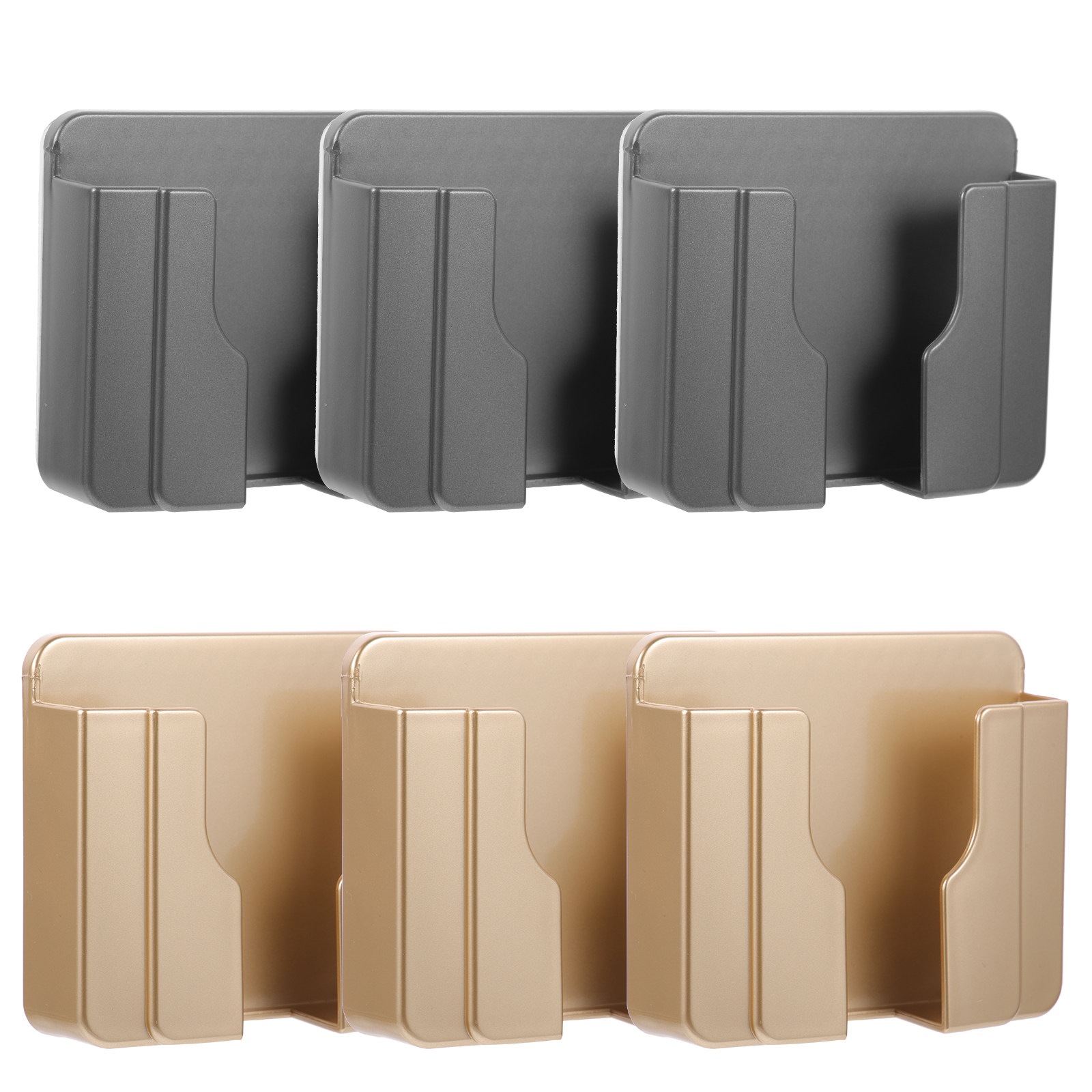 6Pcs Wall Mount Phone Holder A - Home Bathroom Organizer 评论和价格