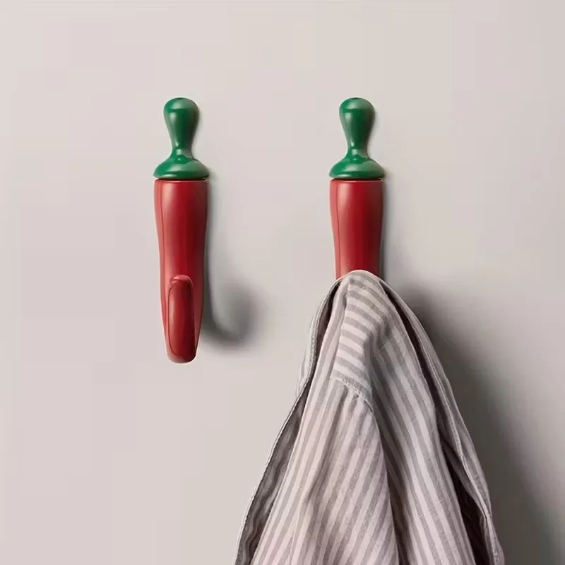 10PC Pepper Shaped Wall Hooks  - Home Bathroom Organizer 评论和价格